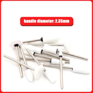 2.35mm Shank White Corundum Flint Grinding Heads Polishing Wheel Burr Drill Bits - Bild 1 von 5