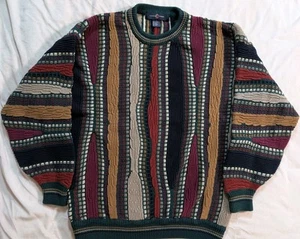 Vintage Cotton Traders Multicolor Coogi/Cosby Style Sweater Mens L Y2K 90s - Picture 1 of 9