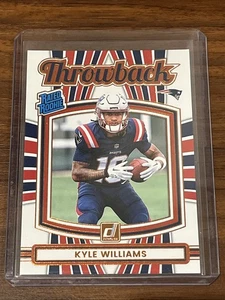 2025 Panini Donruss Kyle Williams RC #48 Throwback Rated Rookie Patriots - Foto 1 di 2