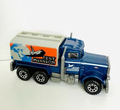 1981 MATCHBOX PETERBILT TEST MISSION BLUE 1:80 DIECAST TANKER TRUCK WITH ORANGE - Image 1 of 4
