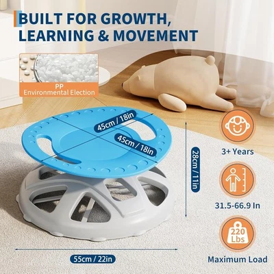 Silla giratoria 360° sensorial para niños asiento giratorio con mango y base de seguridad Foto 1 de 4