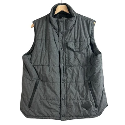 Chaleco acolchado The North Face para hombre talla L gris acolchado bolsillo con cremallera atlético al aire libre Foto 1 de 4