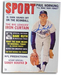 Sandy Koufax Signed Autographed 1963 Sport Magazine Dodgers Blue Ink JSA AA84573 - Picture 1 of 3