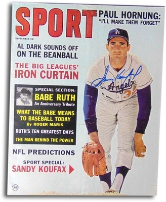 Sandy Koufax Signed Autographed 1963 Sport Magazine Dodgers Blue Ink JSA AA84573 - Image 1 of 3