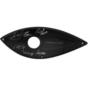 Mastercraft Signature Silver / Blk Aluminum Boat Shifter Throttle Cover Plate - Picture 1 of 2