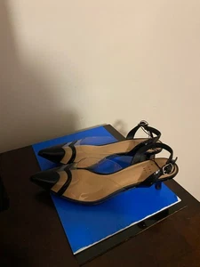NUOVISSIMI TACCHI A SPILLO DONNA TAGLIA 7 A NEW DAY NERI ELEANOR SLINGBACK GATTINO - Foto 1 di 8
