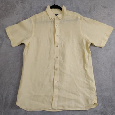 Daniel Cremieux Signature 100% Linen Shirt Mens Sz M Light Yellow Button Down - Image 1 of 4