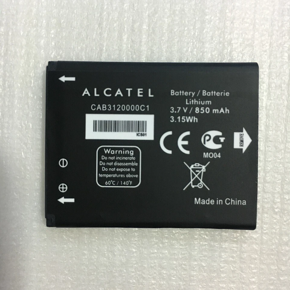 NEW CAB3120000C1 850mAh Battery For Alcatel One Touch 768 OT710 OT888A OT880A - Image 1 of 1