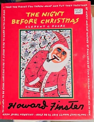 The Night Before Christmas Clement Moore Howard Finister 1st Printing  HCDJ S - Image 1 of 4