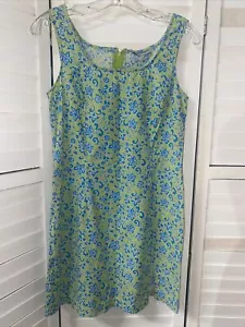 Vintage 80er 90er Rampage grün blau Blumen Knie Wackel Kleid Small Medium Made USA - Bild 1 von 6