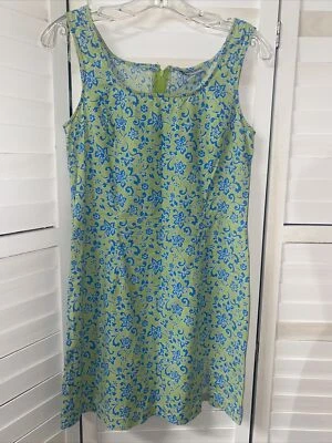 Vestido Vintage Años 80 90 Rampage Verde Azul Floral Rodilla Movelar Pequeño Mediano Hecho en EE. UU. Foto 1 de 4