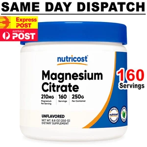 Nutricost Magnesium Citrate Powder 210mg 160 servings 250 Grams Unflavored - Picture 1 of 3