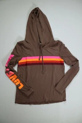 Sudadera con capucha para mujer ROSA marrón manga larga XS USADA EN EXCELENTE ESTADO Foto 1 de 4