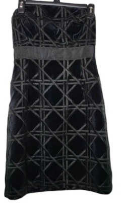 Mini Vestido Vineyard Vines Negro Carolyn Terciopelo Sin Tirantes 2 Nuevo con Etiquetas Evento Capricho Foto 1 de 4