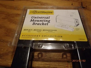 PostMaster Universal Mailbox Mounting Bracket & Hardware Black Steel - Brand New - Picture 1 of 4