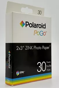 Polaroid PoGo 2x3" Zink Photo Paper 30 Sheets New Sticky Backed Full Color - New - Picture 1 of 4