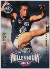 2000 AFL SELECT Y2K MILLENNIUM GAME CARD SERIES - 20 Glenn MANTON (CARLTON)