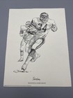 1981 Shell Oil Sketch Print Walter Payton NFL Chicago Bears 13.75" x 10.75"