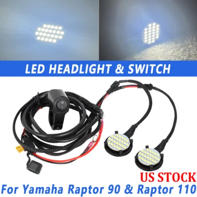 Kit de par de luces delanteras interruptor faros LED para Yamaha Raptor 90 Raptor 110 EE. UU. Foto 1 de 4