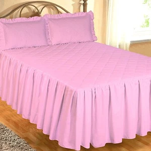 COLCHA SUPER KING TALLA ROSA 200 HILOS ACOLCHADA ALGODÓN EGIPCIO - Imagen 1 de 2