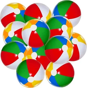 Beach Balls 12 Pack, 12" Ball, Beach Toys for Kids & Toddlers, Pool Games, Infla - Picture 1 of 7