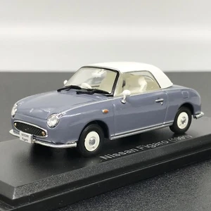 Mini Car Nissan Figaro 1991 Gray 1/43 Scale Box Display Diecast Vol 85 - Picture 1 of 15