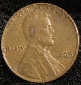 Rare!! 1965 No Mint Mark Lincoln Memorial One Cent Penny "L" On Rim - Picture 1 of 2