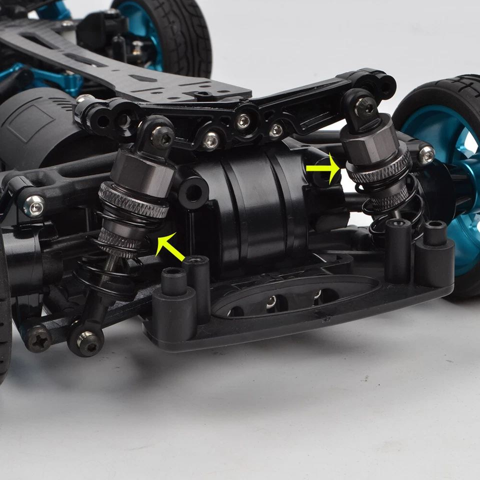Aluminium Oil Shocks Absorber for Tamiya TT02 TT01 TA05 MF-01X Chassis Upgrade - Image 1 of 4