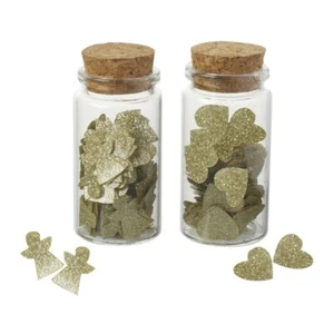 Gold Heart And Angel Shapes In Bottle (2pcs Mix) - Picture 1 of 1