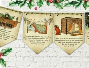 'Twas the Night Before Christmas' Vintage-Stil Jagd/Banner & Band - 3m  - Bild 1 von 3