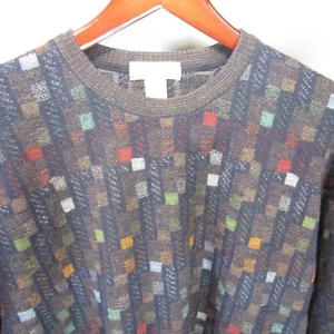 Tricots St Raphael Sweater Merino Wool Pattern Knitwear Pullover XL Vintage 90's - Picture 1 of 7