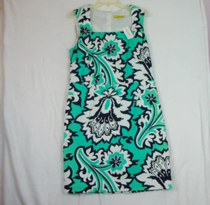 Banana Republic Women's Dress Floral Paisley Pattern Stretch Knee Length SZ 14 - Picture 1 of 12