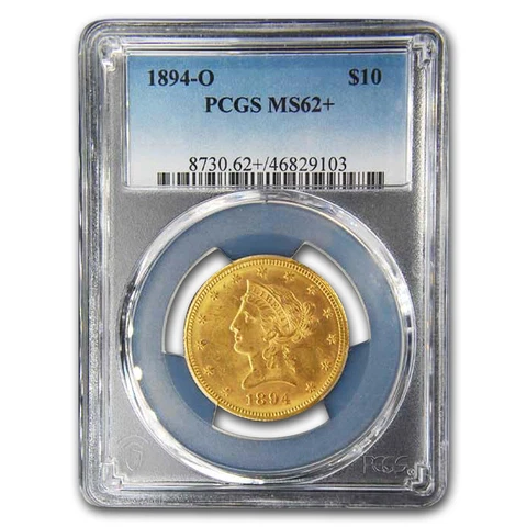 1894-O $10 Liberty Gold Eagle MS-62+ PCGS - SKU#280093 Cover