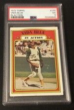 1972 Topps #170 Vida Blue in Action PSA EX 5