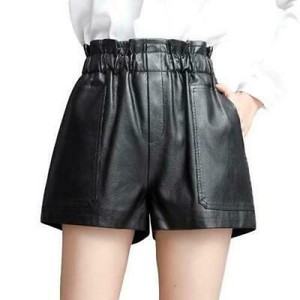 Pantalones cortos de cuero pu para mujer, shorts sexys de cintura alta para  otoño e invierno, DK117, 2018 - AliExpress Ropa de mujer