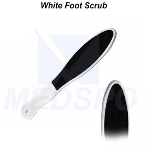 Podiatry White Foot Scrub Dead Skin Scrubber Callus Remover Manicure Scrapper - Picture 1 of 4