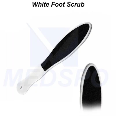 Podiatry White Foot Scrub Dead Skin Scrubber Callus Remover Manicure Scrapper - Image 1 of 4