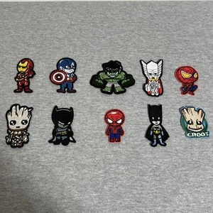 Marvel/DC Kids Superheroes Characters Iron On Lot Of 10 Embroidered Patches - Picture 1 of 12