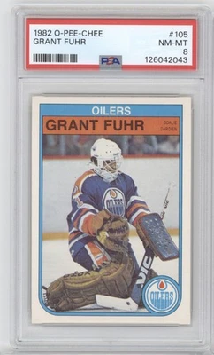 1982-83 O-Pee-Chee #105 Grant Fuhr PSA 8 Foto 1 de 2