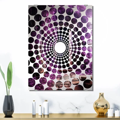 Espejo Floral Designart "Púrpura Floral Puerta a la Chuch" Foto 1 de 4