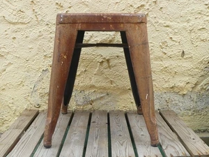antiker Tolix Hocker Industrie Vintage Stahlblech Braun – stabil & authentisch - Bild 1 von 9