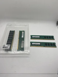 Lot of 4 Desktop RAM Sticks PNY Hynix Samsung (2) DDR DDR2 Untested - Picture 1 of 8