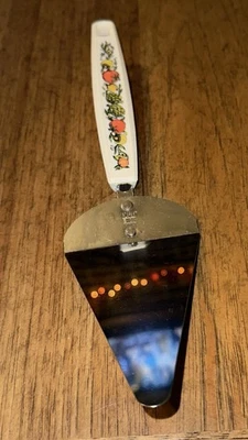 Vintage EKCO Chrome Plated Spice Of Life Cake Pie Server Spatula MCM Retro - Image 1 of 4