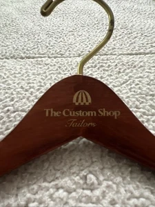2 The Custom Shop Tailors Suit Hangers wood Coat Pants Slacks Bar High End Lot 4 - Picture 1 of 12