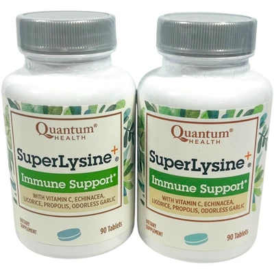 Quantum Health Sistema Inmunológico Super Lisina 90 Comprimidos Sin Leche - LOTE de 2 Foto 1 de 4