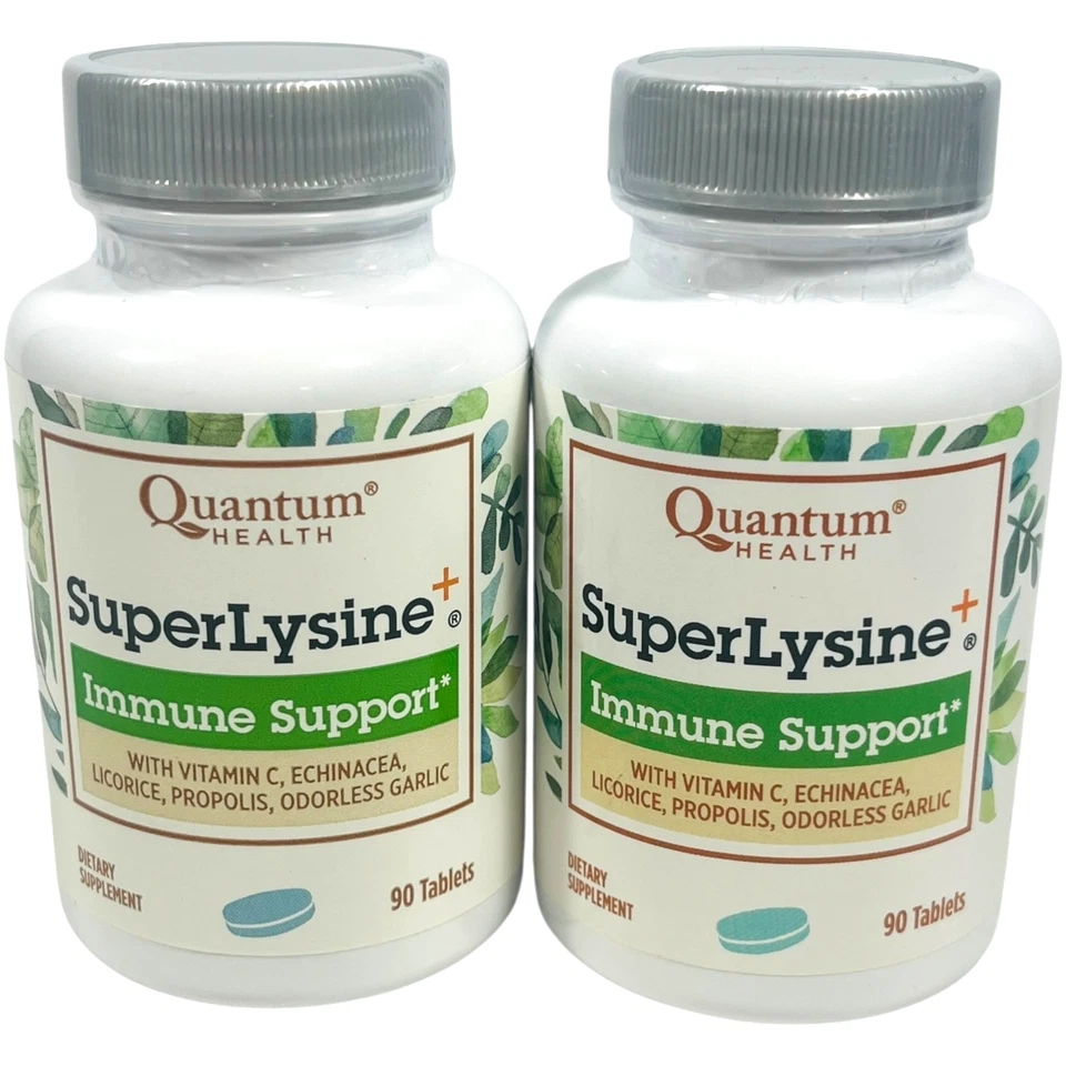 Quantum Health Sistema Inmunológico Super Lisina 90 Comprimidos Sin Leche - LOTE de 2 Foto 1 de 4