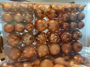 Bolas de Navidad árbol de Navidad decoración bronce bolas de árbol de Navidad 100 uds - Imagen 1 de 2