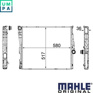 RADIATOR ENGINE COOLING CR 1393 000S FOR BMW X3/E83/F25 M57D30 N55B30A M54B30 - Picture 1 of 8