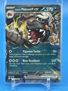 Pokemon SV10: Destined Rivals Arven's Mabosstiff ex (DRI) 139/182 Dbl Rare NM/M! - Picture 1 of 2