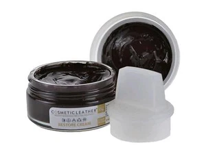 Lucido per scarpe in pelle marrone scuro crema per lucidare con applicatore - Foto 1 di 3